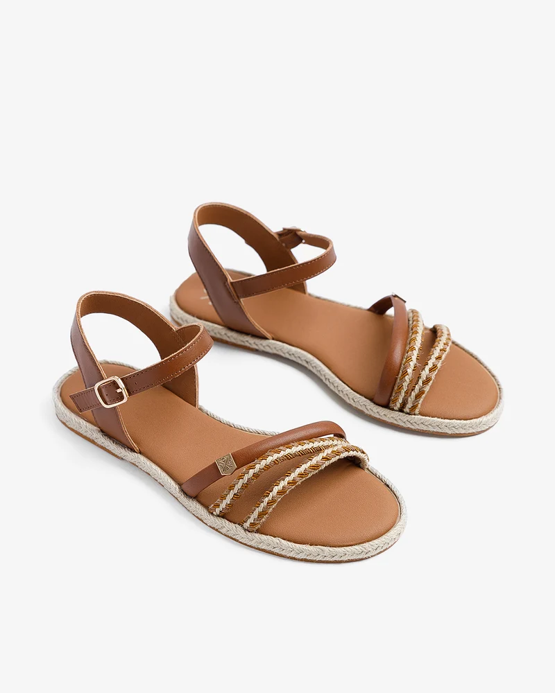 Sandalia Riazor Cuero Yute