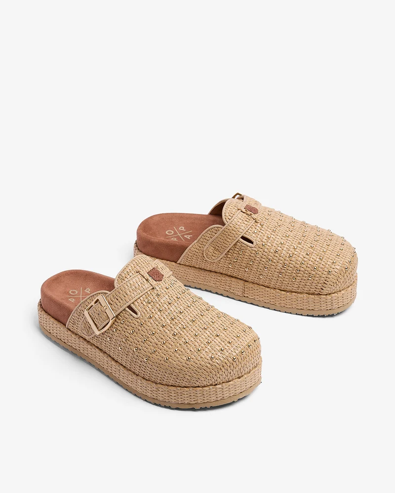 Zueco Acova Rafia Beige