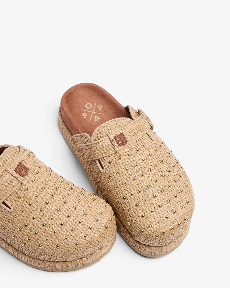 Zueco Acova Rafia Beige