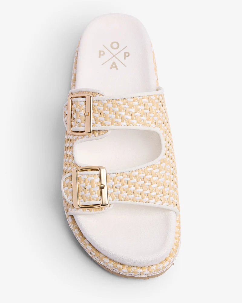 Sandalia Xago Galles Rafia Blanca