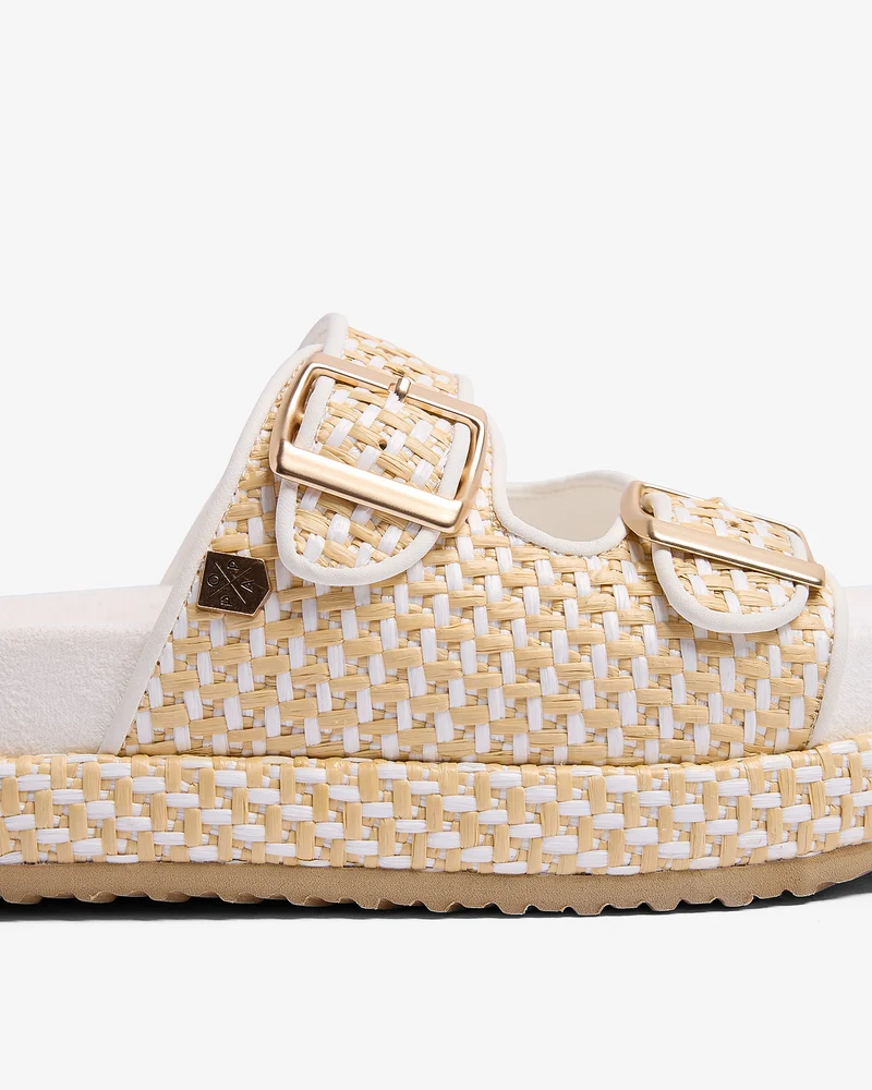 Sandalia Xago Galles Rafia Blanca