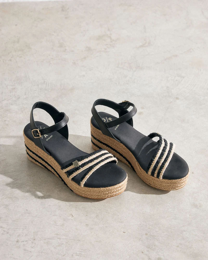 Cuña Albany Yute Negro