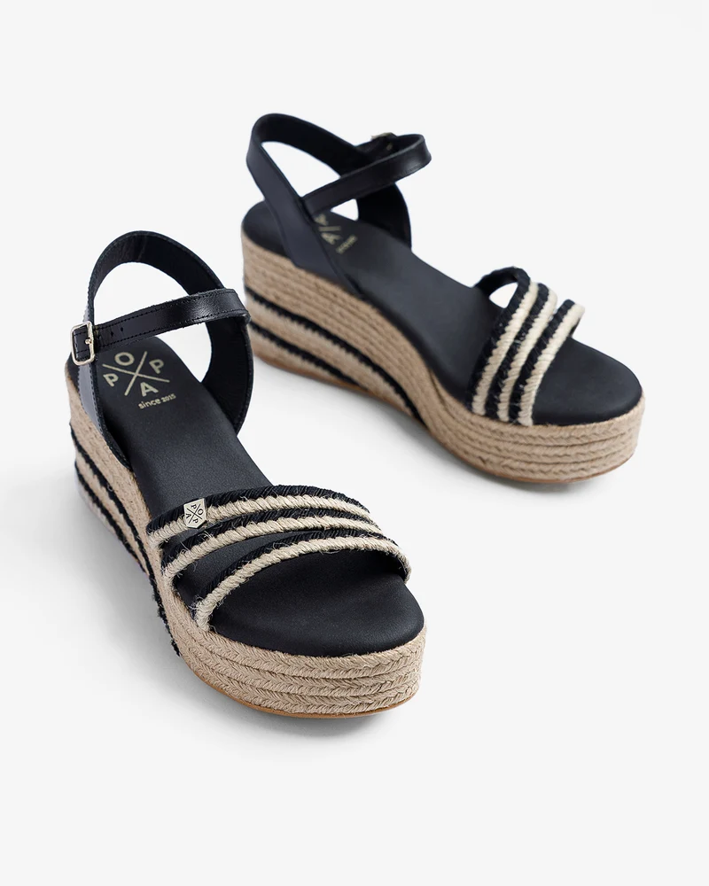 Cuña Albany Yute Negro