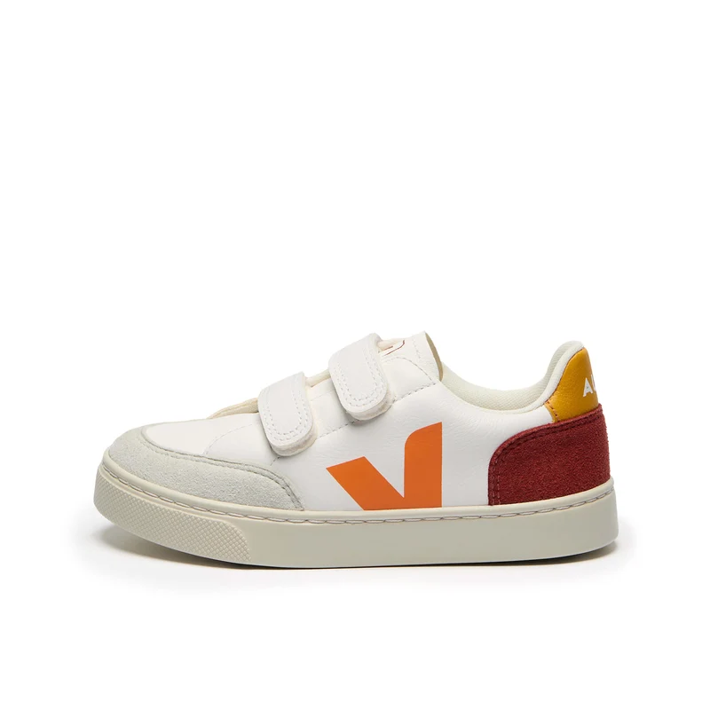 Deportiva blanco/naranja/burdeos V12VEL Veja