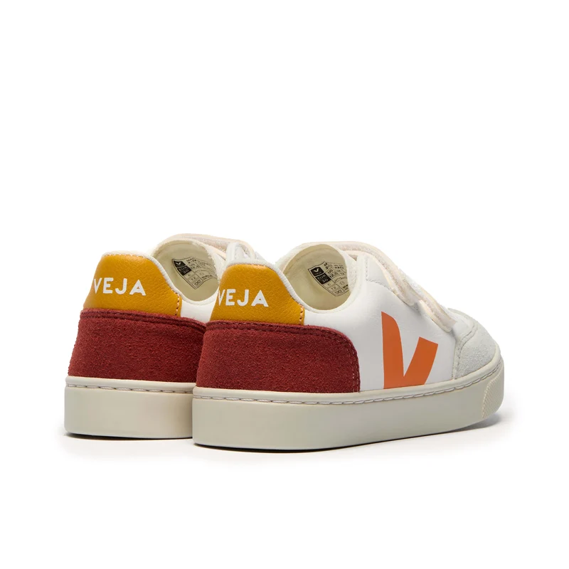 Deportiva blanco/naranja/burdeos V12VEL Veja