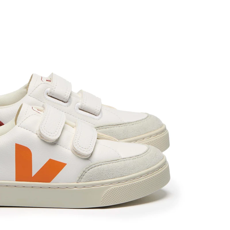 Deportiva blanco/naranja/burdeos V12VEL Veja