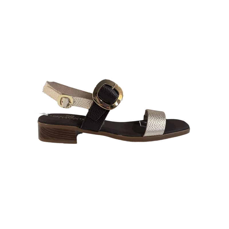 MUJER SANDALIA TACON JAZMIN MARRON COMBI