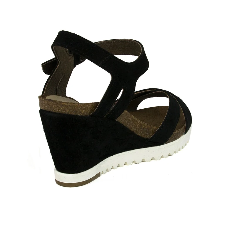 Sandalia serraje negro M1301 Pepa & Cris