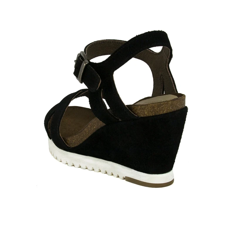 Sandalia serraje negro M1301 Pepa & Cris