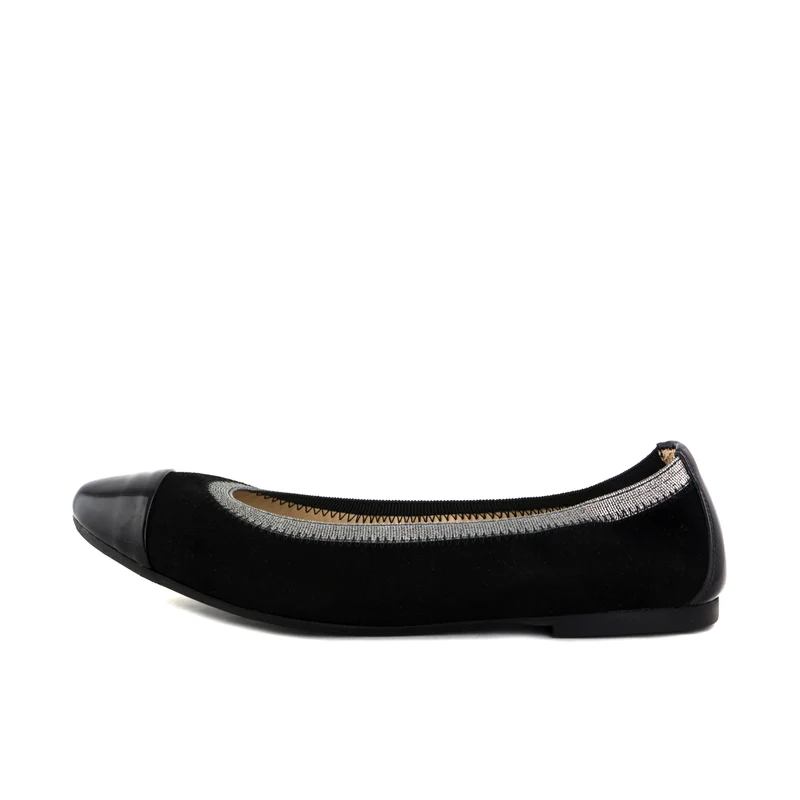 Bailarina serraje negro 6436 Eli