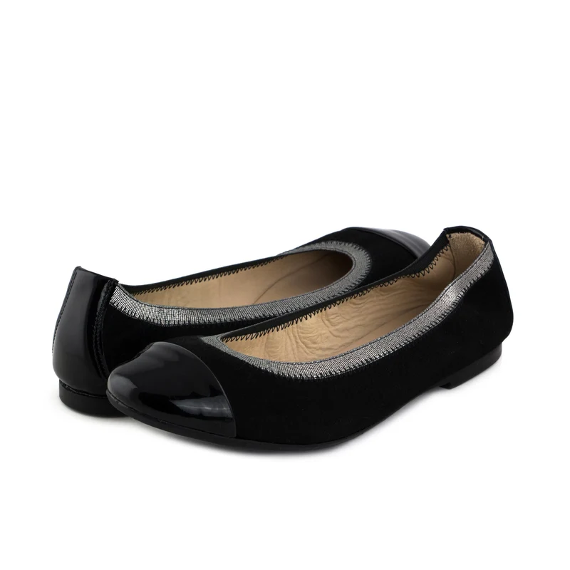 Bailarina serraje negro 6436 Eli