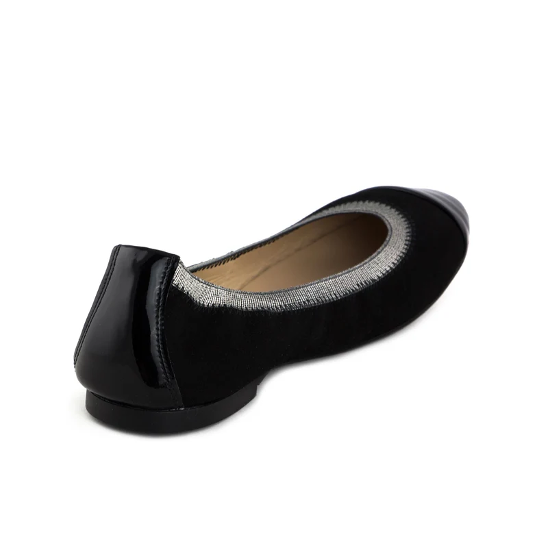 Bailarina serraje negro 6436 Eli