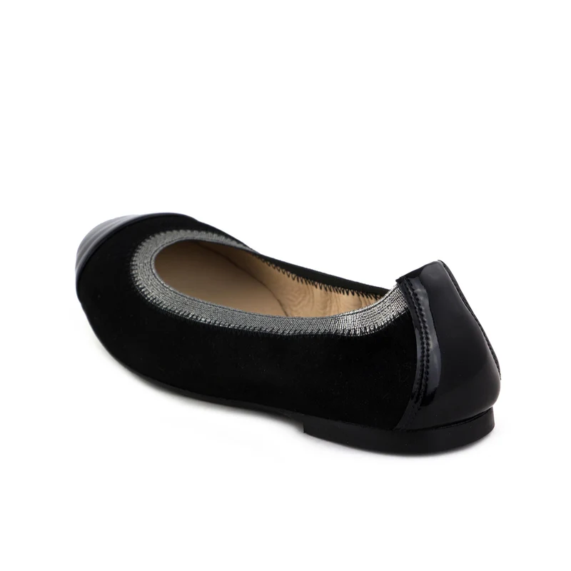 Bailarina serraje negro 6436 Eli