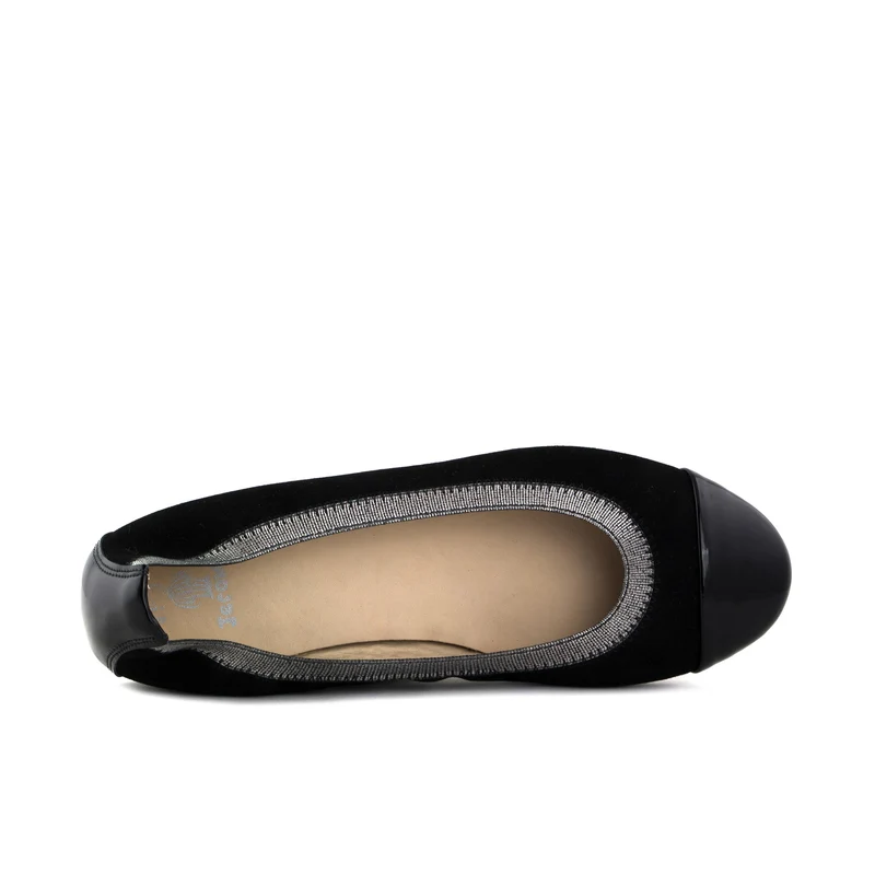 Bailarina serraje negro 6436 Eli