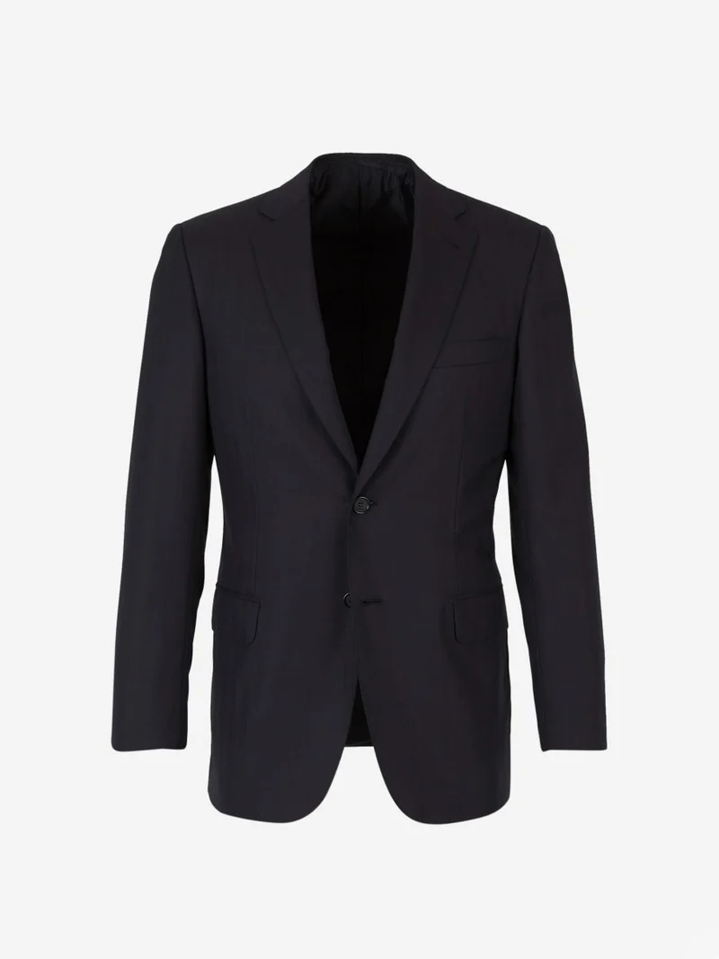 Traje de lana Herringbone