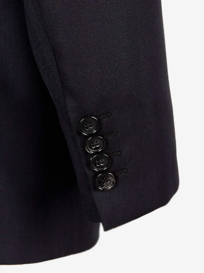 Traje de lana Herringbone