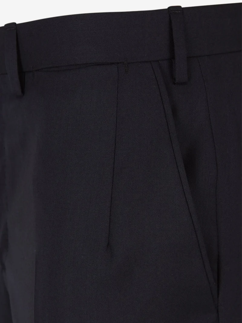 Traje de lana Herringbone