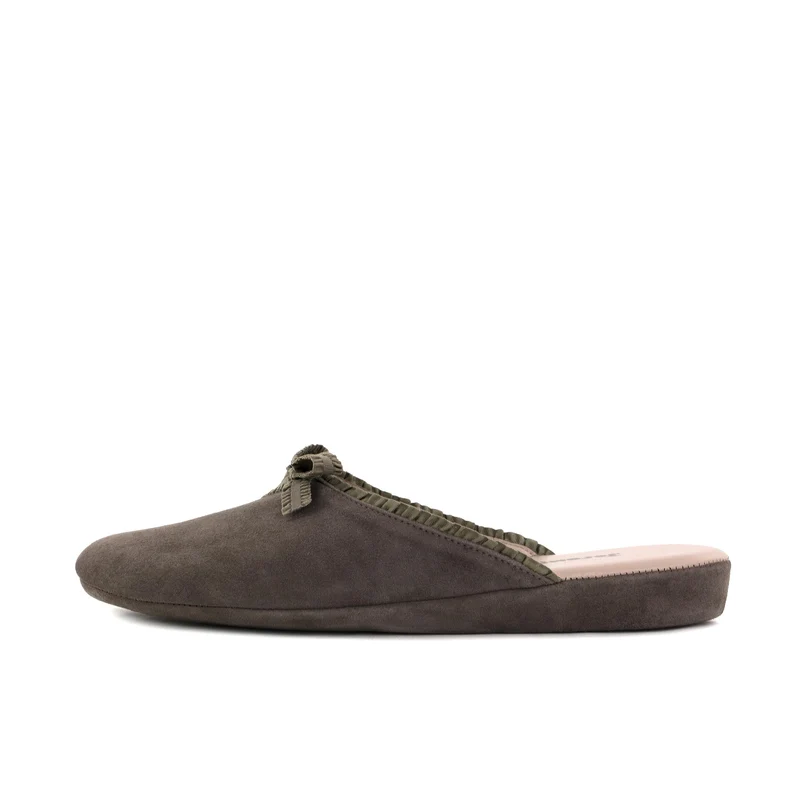 Zapatilla casa serraje gris 15583 Homers