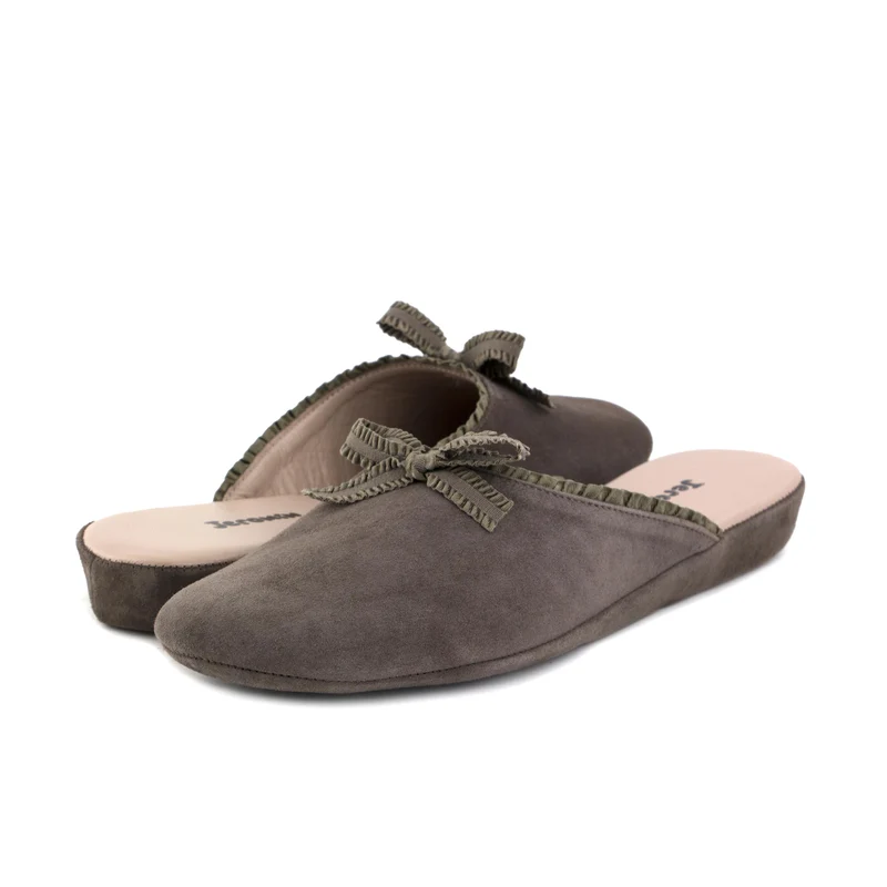 Zapatilla casa serraje gris 15583 Homers