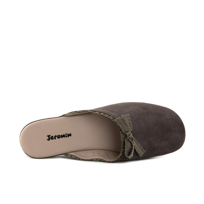 Zapatilla casa serraje gris 15583 Homers
