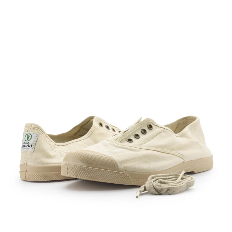 Zapatilla total beige LONA133 Natural World