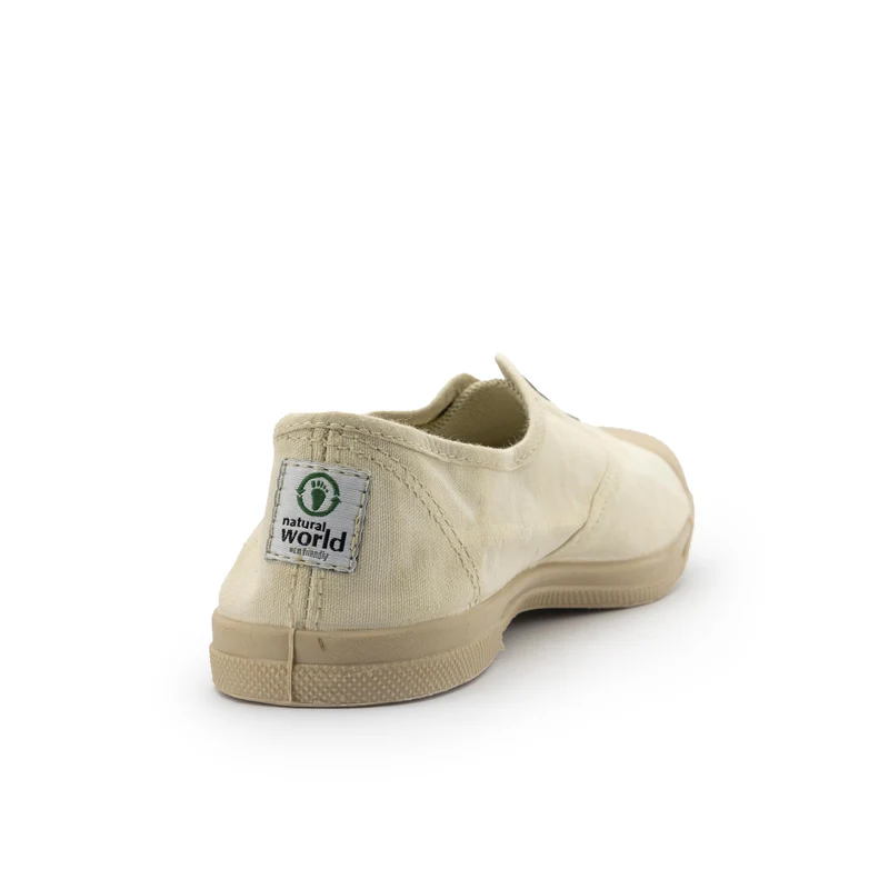Zapatilla total beige LONA133 Natural World