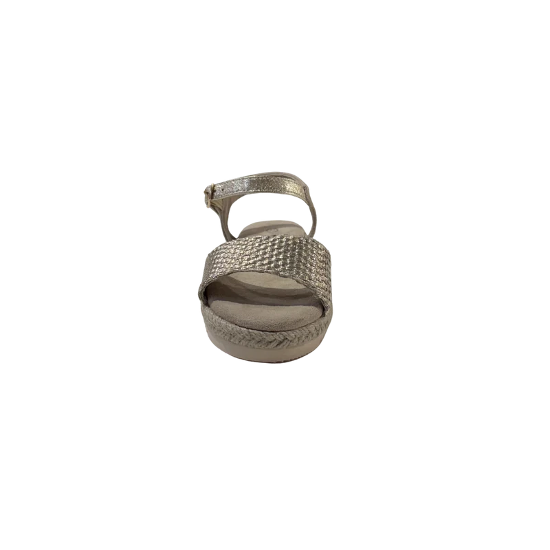 NIÑO SANDALIA TEXTIL ORO
