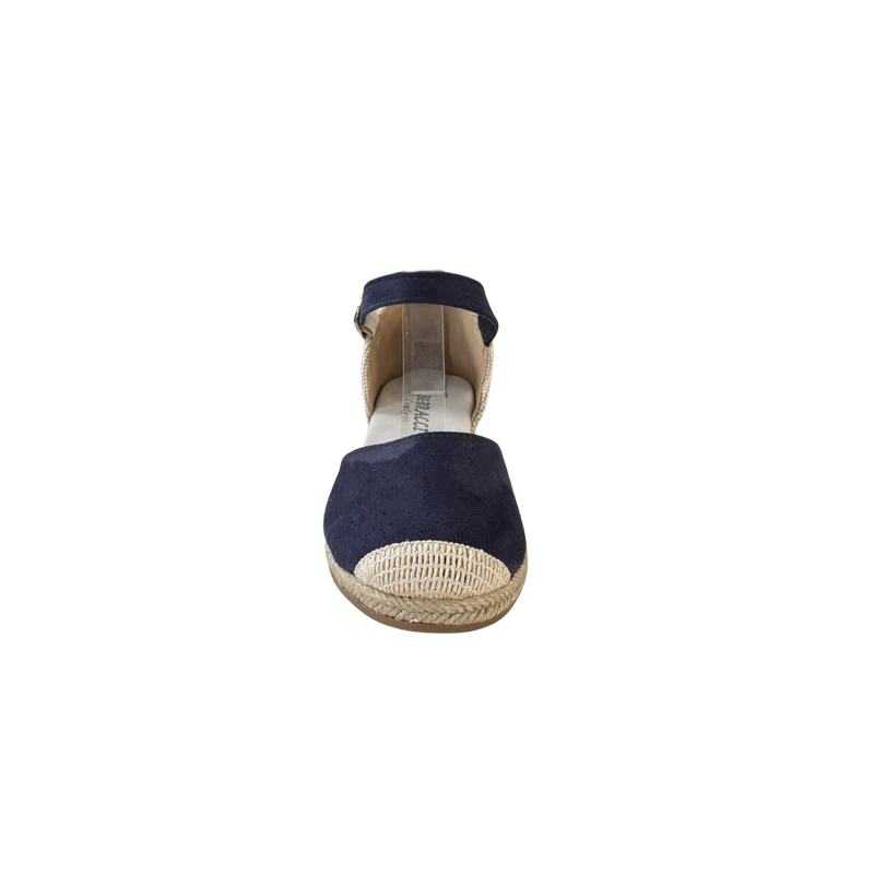 MUJER ESPARTO CUÑA NACAR NAVY