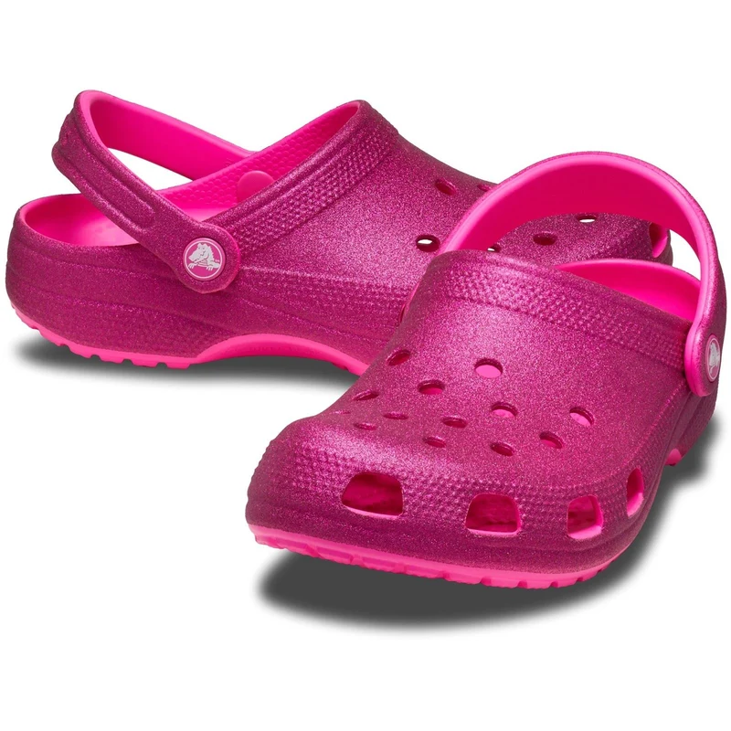 Sandalias tipo zueco con purpurina Crocs 205942 para mujer