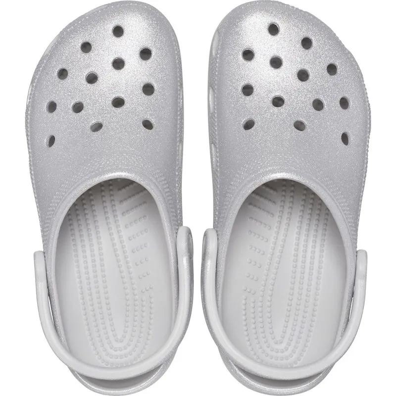 Sandalias tipo zueco con purpurina Crocs 205942 para mujer