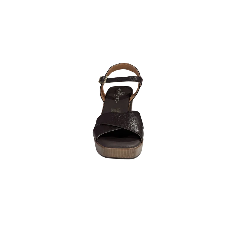 MUJER SANDALIA TACON HELENA DOYA MARRON