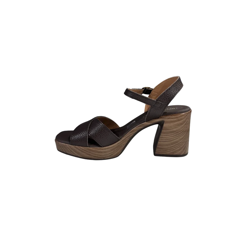 MUJER SANDALIA TACON HELENA DOYA MARRON