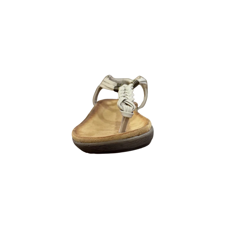 MUJER SANDALIA PLANA BEIGE