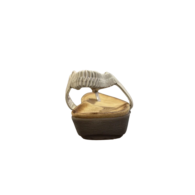 MUJER SANDALIA PLANA BEIGE