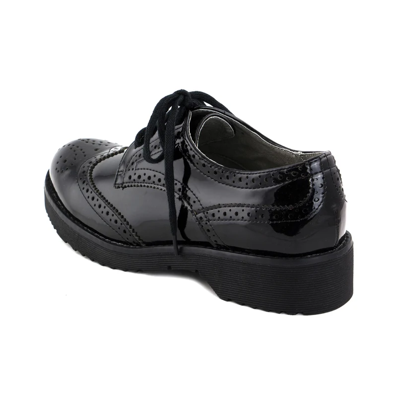 Blucher charol negro FG920 Café Noir