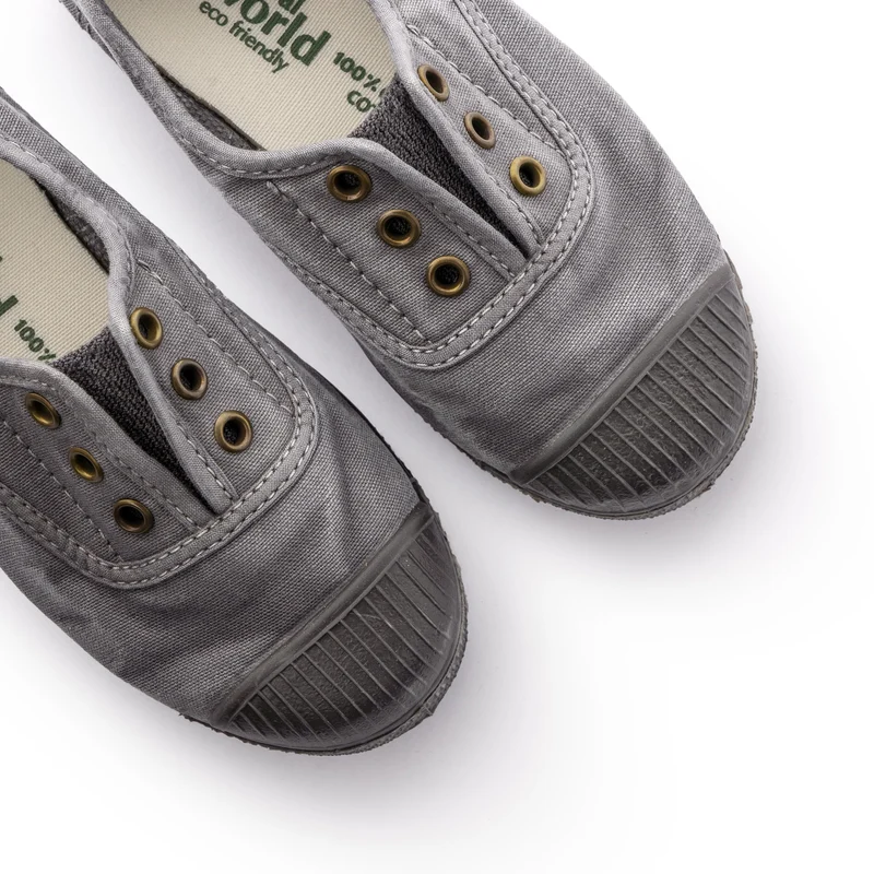 Zapatilla total gris LONA469 Natural World