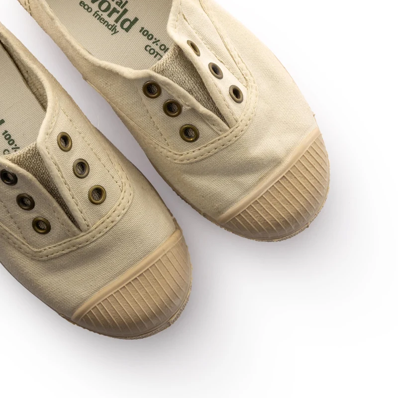 Zapatilla total beige LONA469 Natural World