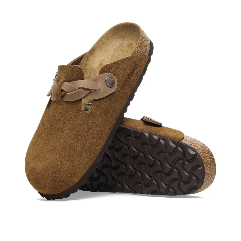 Zueco serraje cuero BOSTONBRAIDED Birkenstock
