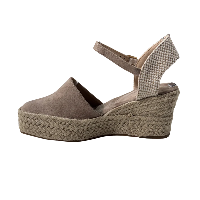MUJER ESPARTO CUÑA BEIGE