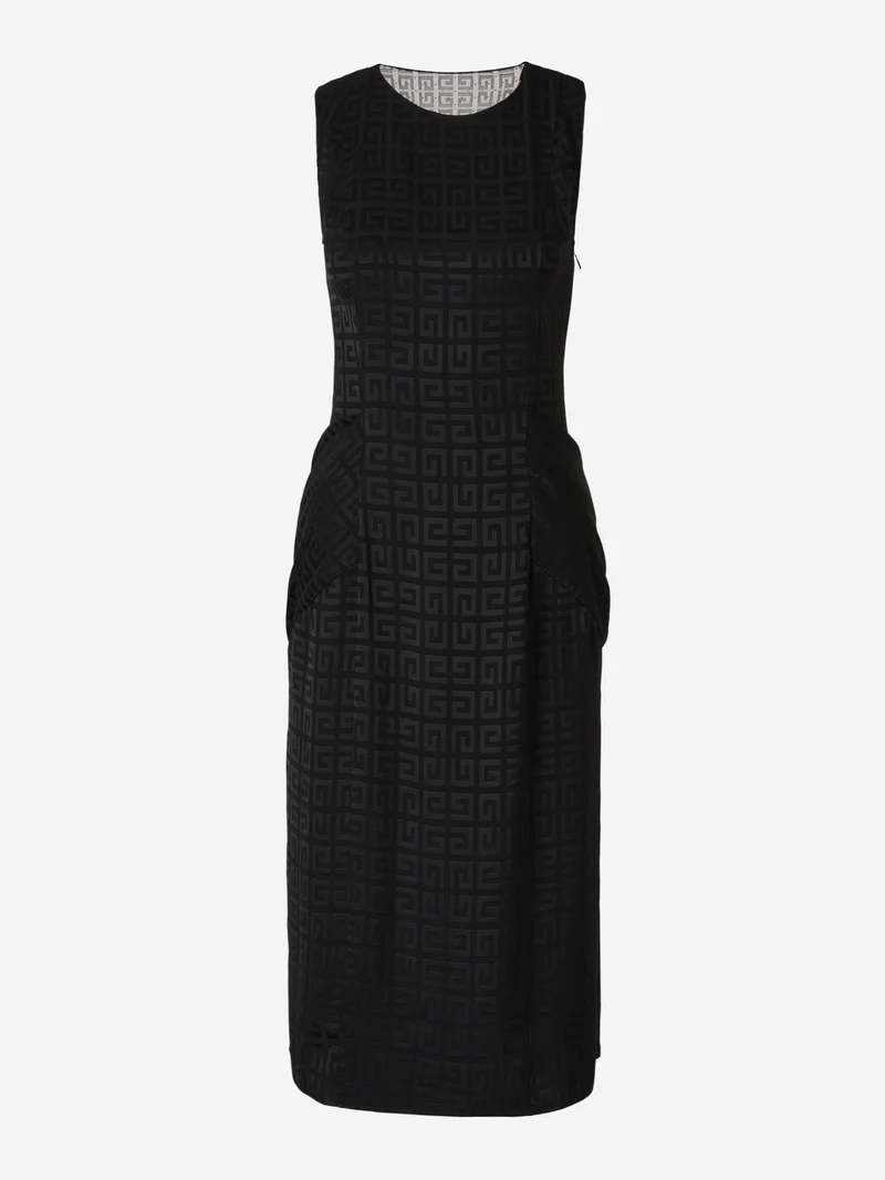 Vestido Jacquard Drapeado