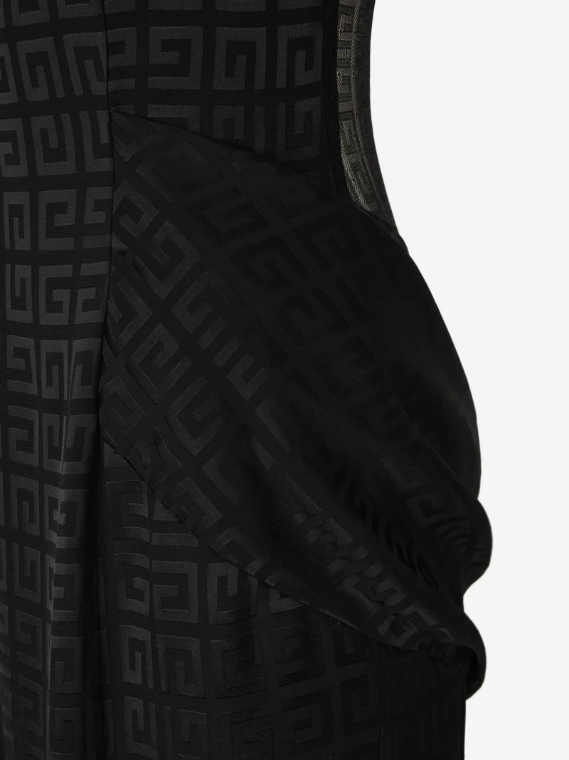 Vestido Jacquard Drapeado