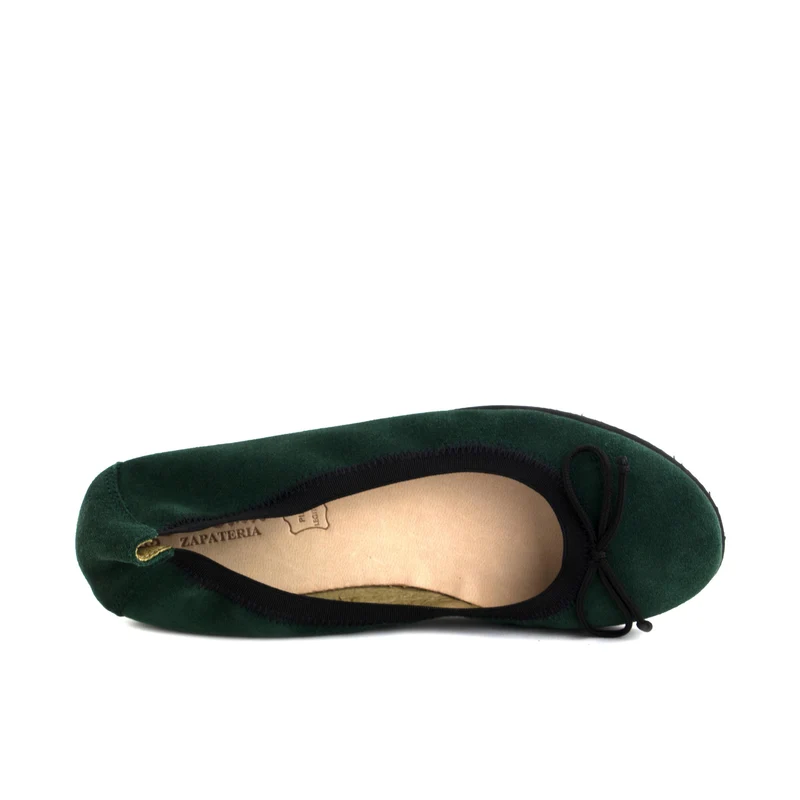 Bailarina serraje verde ROLL-S Jeromín