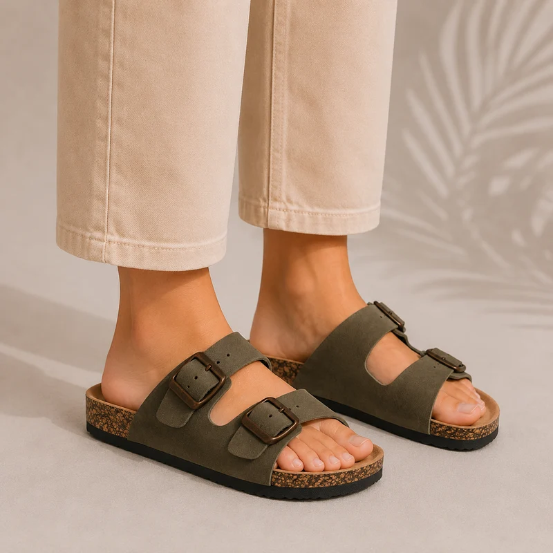 MUJER SANDALIA NELIDA DESTALONADA KHAKI