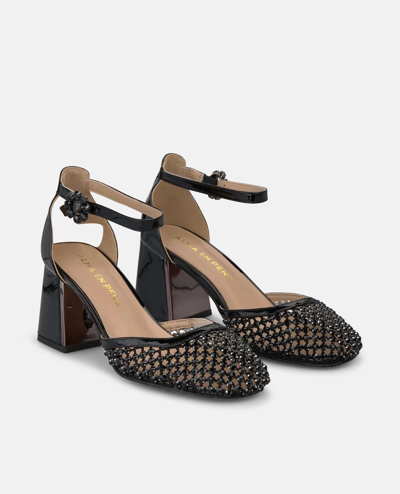 ZAPATO SALÓN MALLA EFECTO METALIZADO