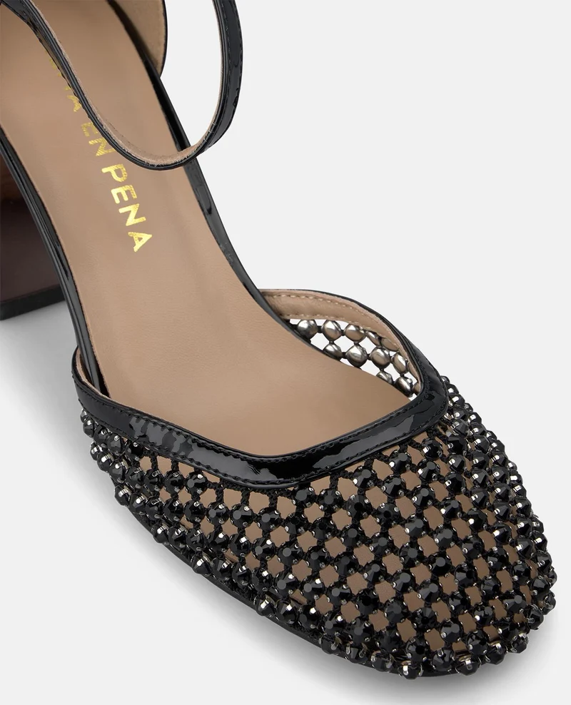 ZAPATO SALÓN MALLA EFECTO METALIZADO
