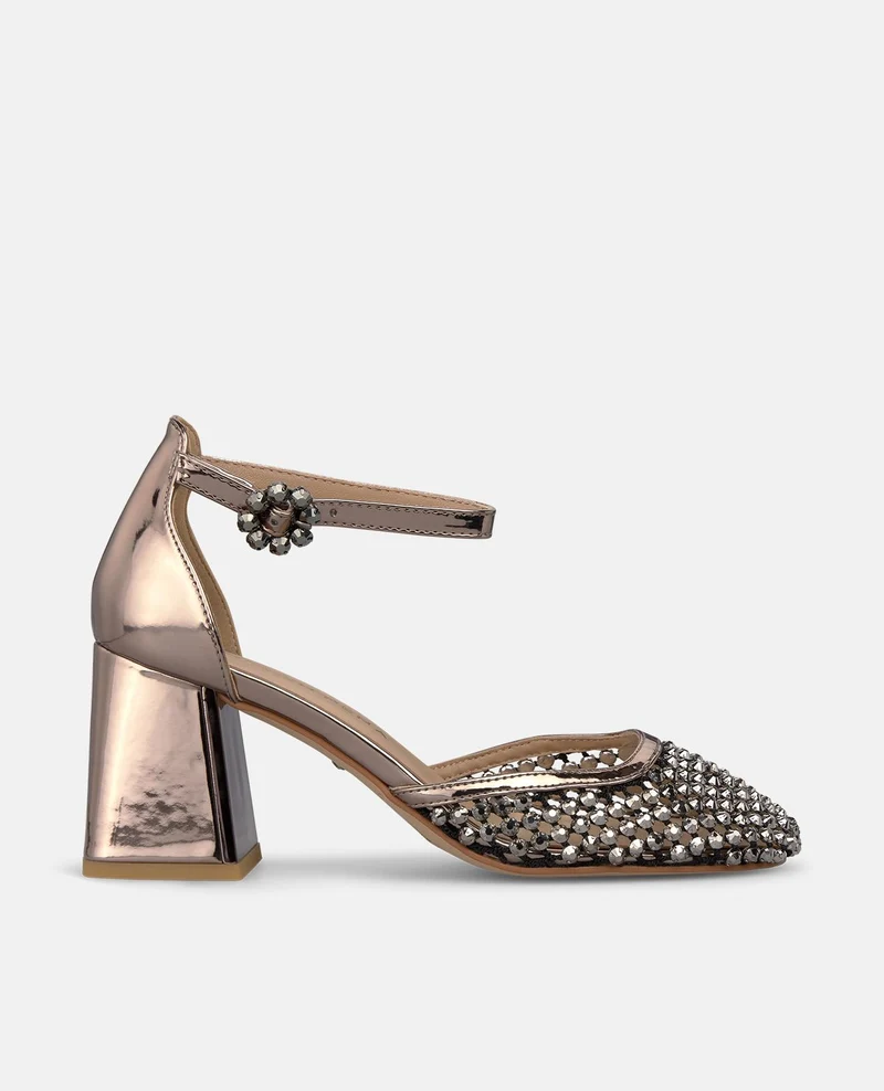 ZAPATO SALÓN MALLA EFECTO METALIZADO