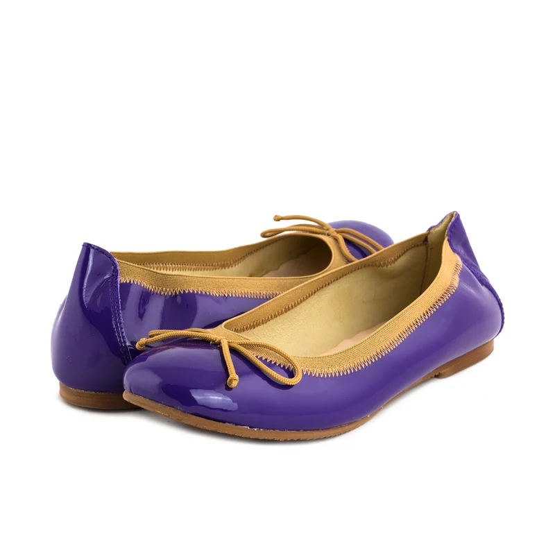 Bailarina charol morado ROLL-CH Jeromín