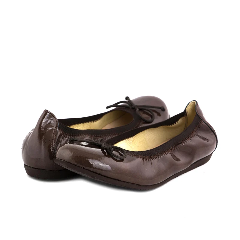 Bailarina charol marrón claro ROLL-CH Jeromín