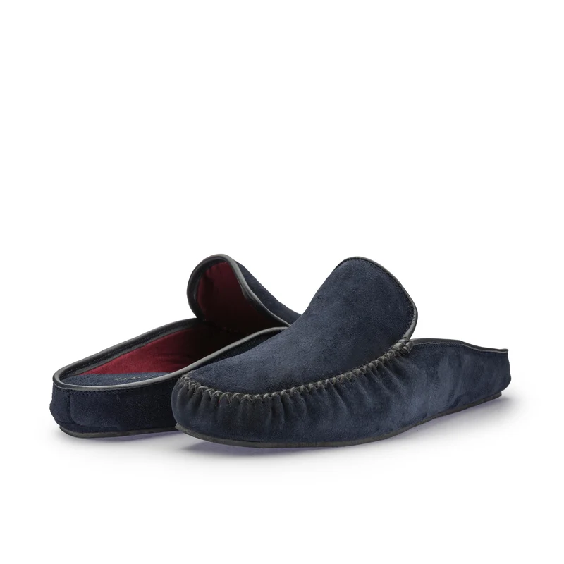 Zapatilla casa serraje azul 131 Jeromín