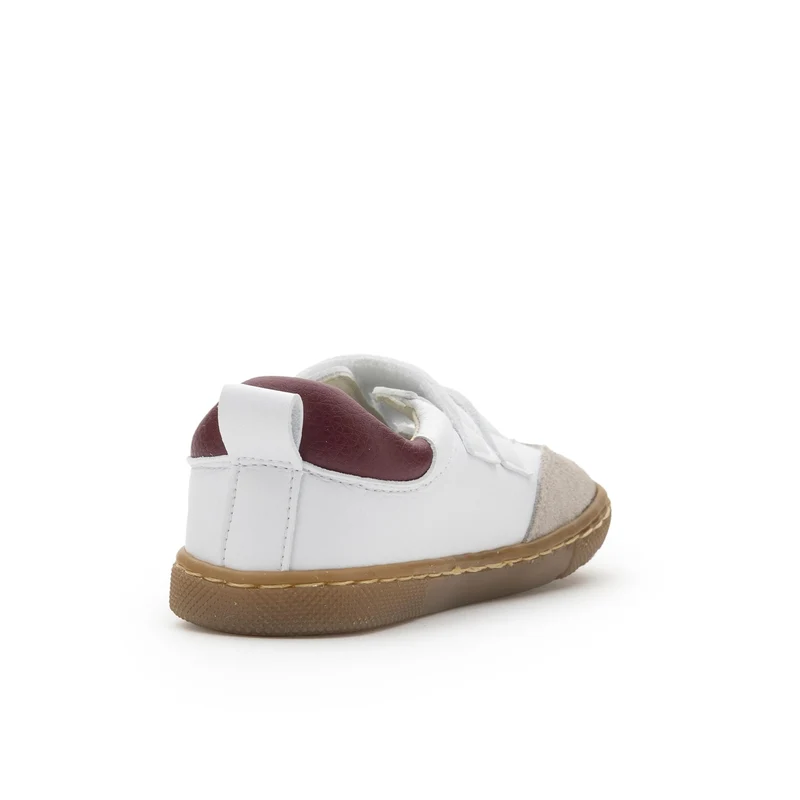Deportiva barefoot blanco/burdeos REP Jeromín